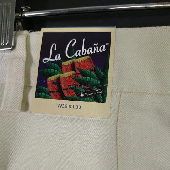 La Cabana Pleated Cuffed Pants Men Size 32 x 30 Sand Tan Zipper Fly NEW - Picture 8 of 11